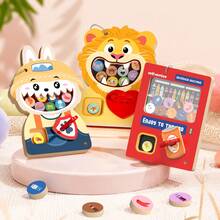 1 Set Wooden Busy Board Fridge Magnet Hanging Toy, Early Education Educational Magnetic Toy For Kids, Baby Hands-On Ability Training Fun Teaching Tool - Multicolor - View 6