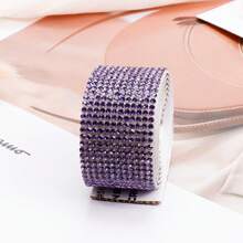 1 Roll 12-Row Self-Adhesive Crystal Rhinestone Ribbon - DIY Sequin Sticker Roll, Suitable For Handicrafts, Phone And Car Decoration, Jewelry Making Supplies, Diamond Shape - A - View 18