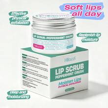 Hllozzi 50g Mint Lip Scrub, With Cane Sugar, Coconut Oil And Beeswax, Moisturizes And Brightens Lips, Removes Dryness And Dead Skin, Fresh Mint Scent, Suitable For All Skin Types, Convenient Daily Gift - Mint - View 3