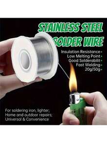 Rosin Core Solder Wire, Low Temperature Stainless Steel Soldering Wire With Flux, Fast Welding Bright Solder Joint, Compatible With Lighter & Soldering Iron, For Home Outdoor Repair, Electronics, Circuit Board & Electrical DIY - Solder Wire - View 5