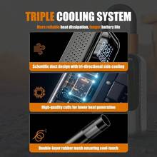 Portable Tire Inflator, Cordless Air Compressor, Rechargeable Electric Tire Pump With Digital Pressure Gauge, Led Light, Auto Shut-Off, 150psi Fast Inflation For Cars, Motorcycles, Bicycles & Balls.7.4V 2000mAh - Wireless - View 9