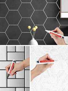 Waterproof Tile Grout Repair Pen - Multi-Purpose Tile Repair Pen, Suitable For Walls And Floors, Stain-Resistant, With Precise Tip, Can Be Used For Tile Grout Coloring (Bathroom, Kitchen, Indoor/Outdoor Use) Sticker - Multicolor - View 6