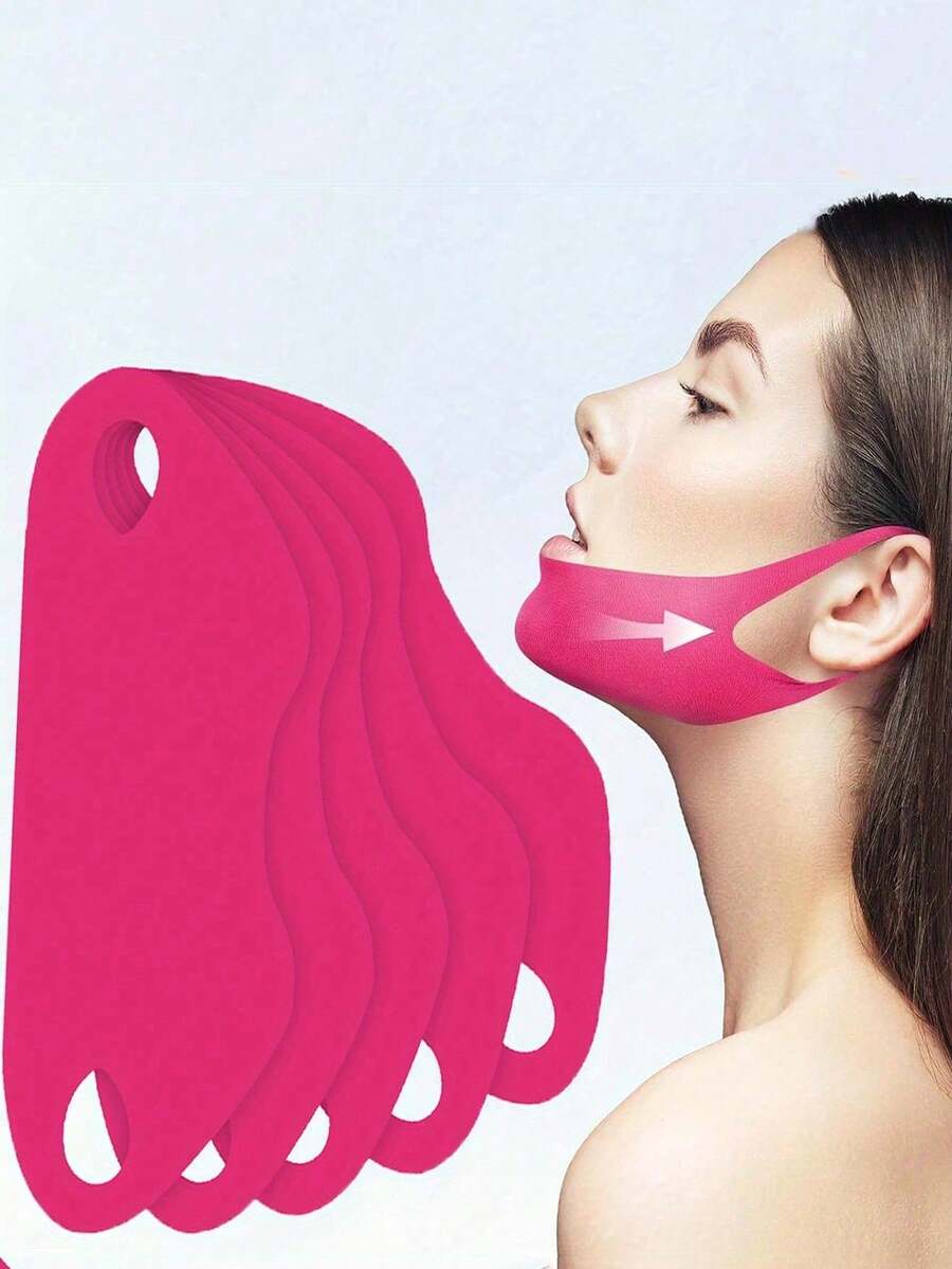 1pc Adjustable Chin Lift Women's Chin Straps - Chin Support Tape - Neck Support Chin Strap For Sleeping, Face Tape, Jawline - Multicolor - View 1