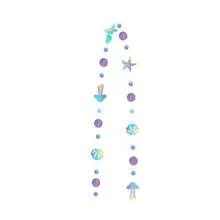 4M Rainbow Theme Birthday Party, Bachelorette Party, And Underwater Theme Party Decorations, Featuring Colorful Mermaid Garland With Jellyfish, Shells, Starfish And Pearls, Suitable For Birthday Party And Home Decor - Other - View 7