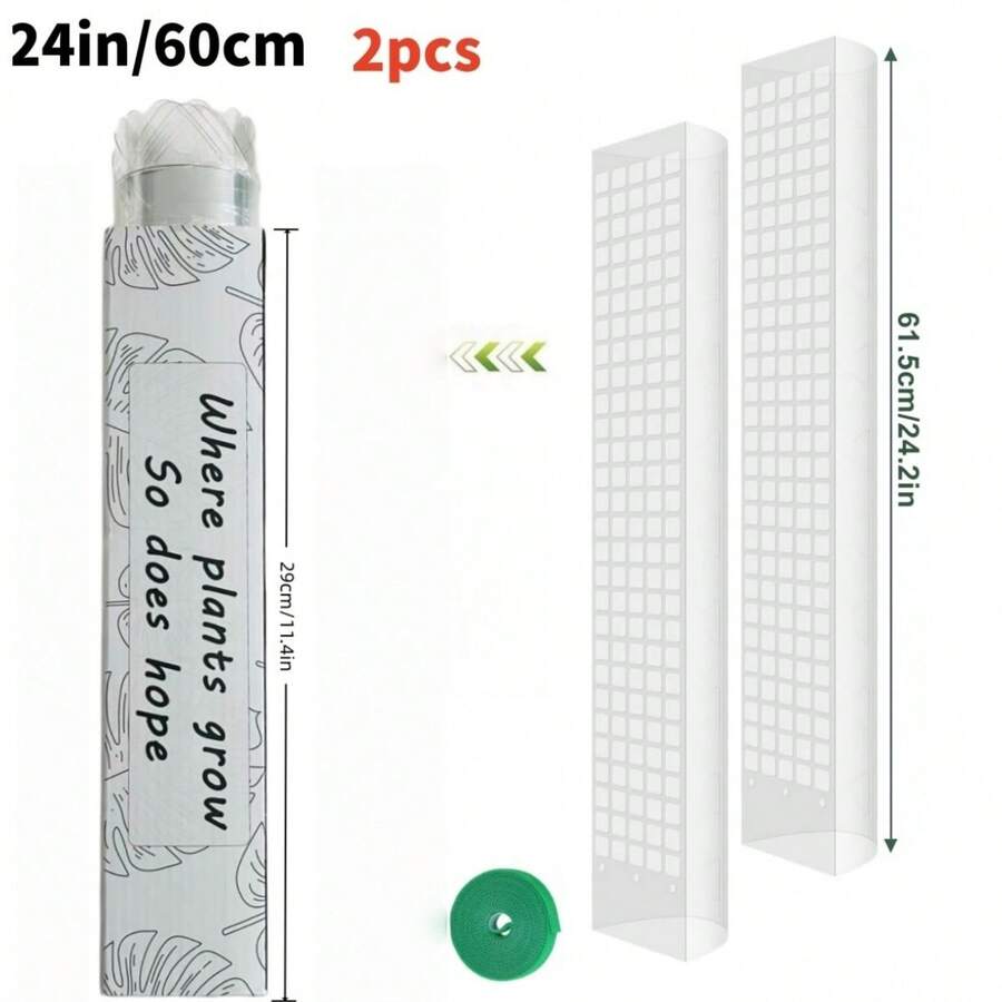 24/36inch Moss Pole For Monstera, Plastic Plant Climbing Totem Pole, Stackable Plant Support Stick With Plant Ties For Indoor Pothos Philodendron Houseplants - 2 Pcs - View 1