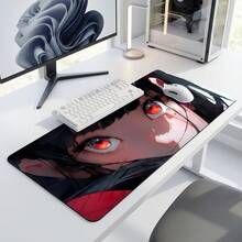 Red Eye Cool HD Pattern Extra Long Gaming Mouse Pad & Desk Mat Set, Non-Slip Durable Rubber Base, Smooth Surface Suitable For Computer Laptop Office Home, Abstract Art Decor, Back To School Supplies - A - View 12