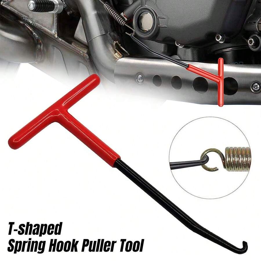 2pcs Exhaust Spring Holder Puller Spring Hold Extractor Tool For Motorcycle Puller - T-shaped Brake Drum Spring Hook - View 1