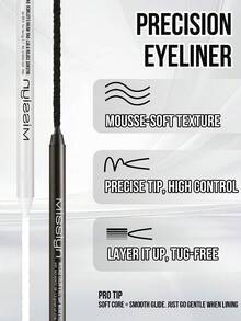 MISSLYN 2pcs Eyeliner Pencil Set, Vegan Waterproof Smudge-Proof, Long-Lasting High Pigment Smooth Application, Rich Color, Easy Glide Eyeliner, Suitable For Teenagers, Beginners, Makeup Enthusiasts, Perfect For School, Commute, Date, Party Night, Halloween, Perfect Gift For Her - #Set1 - View 4