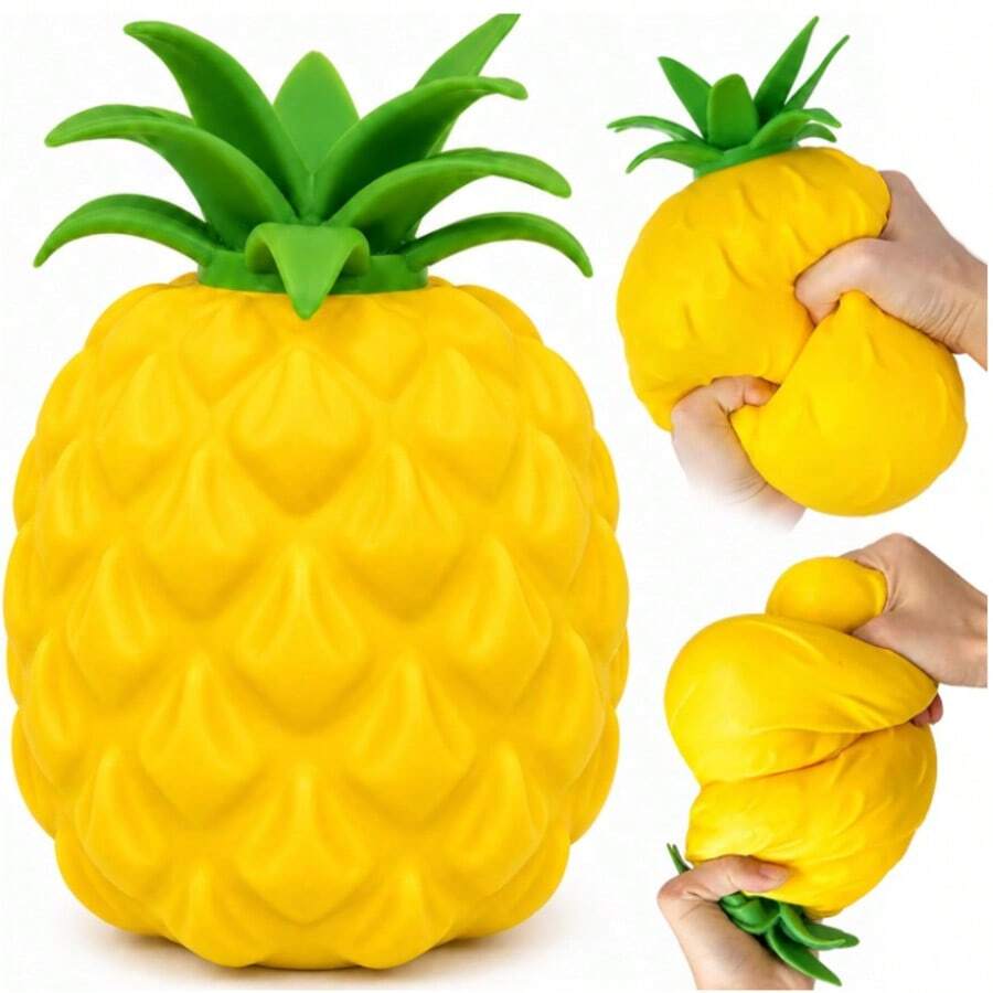 Large Pineapple Stress Relief Toy, Slushy Squishy Slow Rebound Toy, Fidget Toy, Perfect Gift For Birthday, Halloween & Daily Surprise - Multicolor - View 1