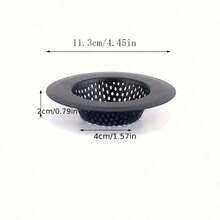 1pc Black Stainless Steel Sink Strainer, Highly Efficient Filtration To Prevent Clogging, Essential Kitchen Cleaning Tool, Suitable For Kitchen Sink, Vegetable Washing Pool And Bathroom Drain - / - View 6