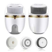 Dam Electric Facial Cleanser With Three Heads And Dual Frequency According To Type For Achieving Soft And Silky Skin. - View 4
