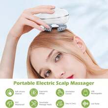 Portable Electric Scalp Massager With 4 Removable Massage Claws, 3-Speed Vibration Modes & Scalp/Back Massager Suitable For, Office, Travel - & Relaxation Device - View 4