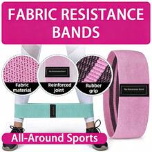 LINGPENG Woven Resistance Band Set, 4 Levels Yoga And Pilates Fabric Loop Bands, For Strength Training, Glutes And Legs Workout - Multicolor - View 2