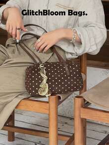 Niche Design Vintage Polka Dot Handbag 2026 New Fashion Versatile Commuter Pillow Bag Shoulder Underarm Bag (No Accessories Included) - Brown - View 4