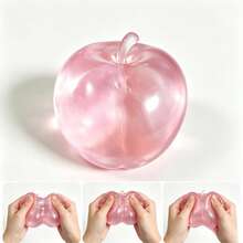 1PC Crystal Apple Simulation Transparent Slow Rebound Stress Relief Creative Venting Gadget Funny Gift Squishy,Squishies,Squishy Crunchy Squishy,Squishes, Squish,Halloween Decor,Halloween,Squishy's - Multicolor - View 3