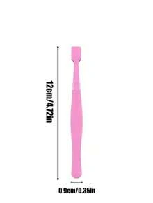 3/2/1pc Flat Head Eyelash Curler, Portable Bag-Shaped Eyelash Tool, Salon Eyelash Tool For Combing And Separating Individual Lashes, Suitable For Eyelash Trimming, Keratin Lash Lift, Eyelash Extension Procedures, Non-Slip Handle Design, Easy To Use, Home DIY Eyelash Care, Salon Store, Lightweight And Non-Scratching, Reusable And Durable - Multicolor - View 2