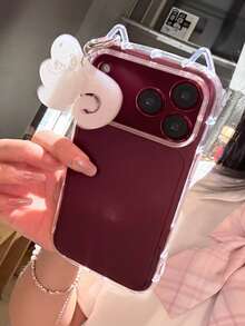 1件 Y2K 透明貓耳手機殼，適用於 iPhone 18 17 Pro Max 17 Pro Air 16 15 14 13 12 11 Pro Max Plus X XS XR 8 7，附卡通貓吊飾，軟矽膠保護殼 - 樹脂翅膀 - 查看 1