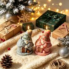 3D Christmas Elf House Silicone Candle Soap Mold, DIY Aromatherapy Candle, Handmade Soap, Resin, Plaster Mold For Christmas Home Decor Crafting - Mushroom House Faceless Gnome Silicone Mold - View 5