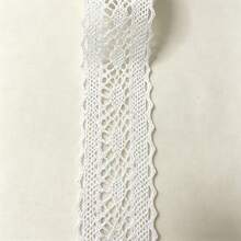 2 Yards White Hollow Lace Trim, Wavy Double-Edge Lace Ribbon, Clothing DIY Handmade Accessories - Multicolor - View 5