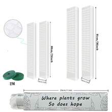 24/36英吋龜背竹苔蘚柱，塑膠植物攀爬圖騰柱，可堆疊植物支撐棒附植物紮帶，適用室內黃金葛、蔓藤榕室內盆栽 - 4件 - 查看 2