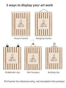 1pc Frameless Cozy Neutral Home Coffee Quote Wall Art Dorm Gift - Multi-color - View 8
