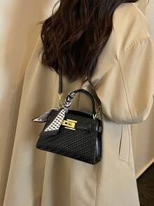Women's Mini Fashion Versatile Colorblock Casual Handbag - Black - View 6
