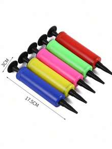 1/3pcs Balloon Inflator Pump, Manual Press Portable Plastic Balloon Pump, Suitable For Birthday Party Supplies (Random Color), Christmas - One Size Fits All - View 4