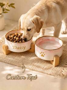 Personalized Ceramic Pet Bowl – Customized Cat & Dog Food Bowl, Custom Design Dog Bowl, Personalized Dog Food Bowl With Name, Dog Gift, Cat Gift, Gift For Dog Lovers - Multicolor - View 2