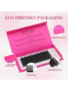 XIUSUZAKI 12-Row 3D W-Shaped Triple-Core False Eyelashes, Fine Faux Mink Hair, C/D Curl, DIY Single Cluster Lashes, Natural & Lightweight, Anime Style Design, Suitable For Daily Wear, Parties, Cosplay - View 3
