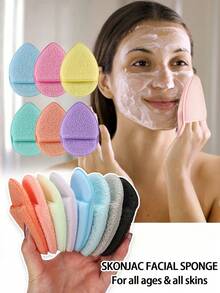 Glove-Style Face Cleansing Sponge, Honeycomb Holes Expand When Wet, Deep Cleansing, Mud Mask, Makeup Removal, Facial Cleansing Sponge - Multicolor - View 2