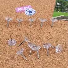 Push Pins, Multicolored Plastic Push Pins, Transparent Plastic-Headed Pins, Metal-Headed Pins, Heavy-Duty Flat-Head Push Pins, Steel-Tipped Pins; Suitable For Bulletin Boards, Cork Boards, Maps, Photos, And Paper.Pins For Pin Board - Multicolor - View 7