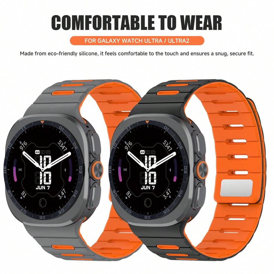 Magnetic Silicone Strap Compatible With Galaxy Watch 8/9/8Classic 40mm 44mm 46mm Sport Band For Galaxy Watch 7 Ultra 47mm/Ultra 2026