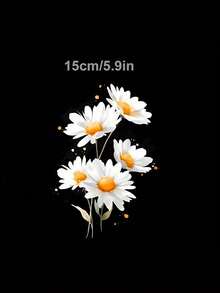 Daisy Flower Car Sticker Artistic Floral Car Decal Window & Trunk Decor Waterproof Sun-Proof Personalized Car Body Sticker - A - View 5