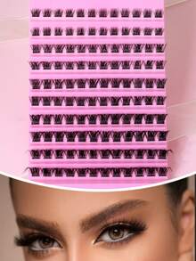200pcs W02 Hot Melt DIY 8-16mm Cross Natural Dense Cluster Eyelash Extensions For Professional Lash Artist - View 11