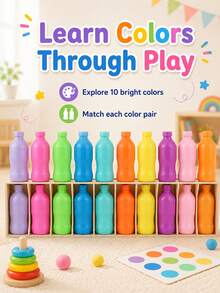 Fun The Bottle Game Children Color Memory Beverage Matching Game Brain Memory Training Educational Toy, The Bottle Color Memory Matching Toy Children Logical Thinking Reasoning Board Game Multi-Player Interactive Educational Desktop Game - Multicolor - View 7