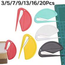 3/5/7/9/13/16/20Pcs Envelope Opener, Plastic Mini Letter Opener, Envelope Opening Knife, Paper Cutter, Utility Knife, Rope Cutter, Box Opener, Pet Knot Cutter, Random Color - Multicolor - View 12