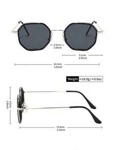 2pcs Men's Metal Full Frame Vintage Elegant Fashion Glasses, Suitable For Daily Commute, Outdoor And Vacation Use - Multicolor - View 6