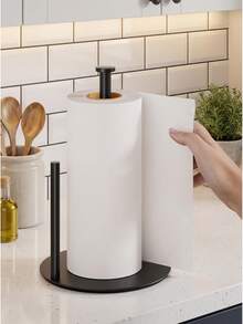Countertop Paper Towel Holder, Freestanding Metal Kitchen Paper Towel Roll Holder, Heavy Duty Desktop Paper Towel Dispenser, Suitable For Kitchen Countertop, Bathroom, Kitchen Paper Towel Roll Holder For Countertop Storage. - Multicolor - View 3