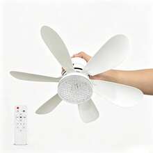 Ceiling Fan With Remote Control, Small LED Bulb Fan, Creative Fan Bulbs For Replacement, Ambient Light For Home, Bedroom, Super Quiet, Strong Wind, E27 Light Head, With Memory Function - Multicolor - View 13