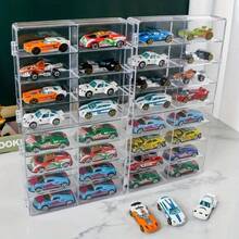 1pc High-Quality Transparent Acrylic 8-Compartment Display Box, Multi-Functional Art Supplies Storage & Carrying Box, Practical Desktop Organizer, Keeps Desktop Tidy, Suitable For Daily Desktop Use - Multicolor - View 11