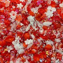 52g Mixed Style Multicolor Frosted Flower Leaf Acrylic Pendants For DIY Bracelets, Phone Charms, Keychains Handmade Craft Supplies - Multicolor - View 4