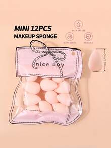12-Piece Multi-Color Selectable Mini Makeup Sponge Set - Suitable For Both Dry And Wet Use - Powder Puff For Foundation, Concealer And Loose Powder, Beauty Tools - Multicolor - View 13