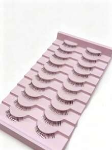 10 Pairs Of Synthetic Natural-Looking Transparent Extensions For Light And Natural-Looking False Lower Lashes For Daily Use - View 4