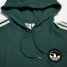 Adidas 女款優雅時尚寬鬆休閒針織連帽套頭衛衣 春/秋 JC6854 - 深綠 - 查看 2