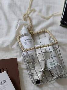 Wire Woven Sundries Storage Basket, Home Wall-Mounted Storage Basket, Magazine And Newspaper Rack (The Black Mark On The Wire Is Inevitable Due To The Welding Process) - Multicolor - View 8