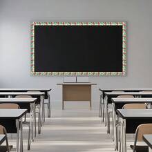 Soccer Theme Classroom Bulletin Board Decorative Border Paper, Dynamic Pattern Design, Vibrant Colors, Freely Cut To Fit Various Edges, Suitable For Classroom Bulletin Boards, Sports Event Decoration, Room Decor - Decorative Stickers - View 3