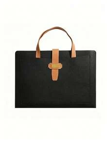 1pc A4 Leather Document Bag, Handheld Document Bag Can Store Student Notebooks, Test Papers, Documents, Files, Large Capacity Document Storage Bag, Suitable For Business Meetings, Campus Learning, Business Travel, Office Supplies, A4 Document Folder, Office Gift, Portable Document Bag, Back To School Season - Tote Bag - View 8