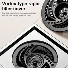 2/4/8pcs Vortex Bathroom Floor Drain Filter, Round Shower Drain Cover With Hair Catcher, Anti-Clogging Drain Strainer, Insect-Resistant Floor Drain Cover For Bathroom, Kitchen - Multicolor - View 3