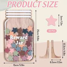 1 Set Star Reward Jar, 45 Stars Or Flowers, Student Prizes, With Vibrant Floral Design, As Positive Behavior Incentive And Basic , First Day Of School - Multicolor - View 11