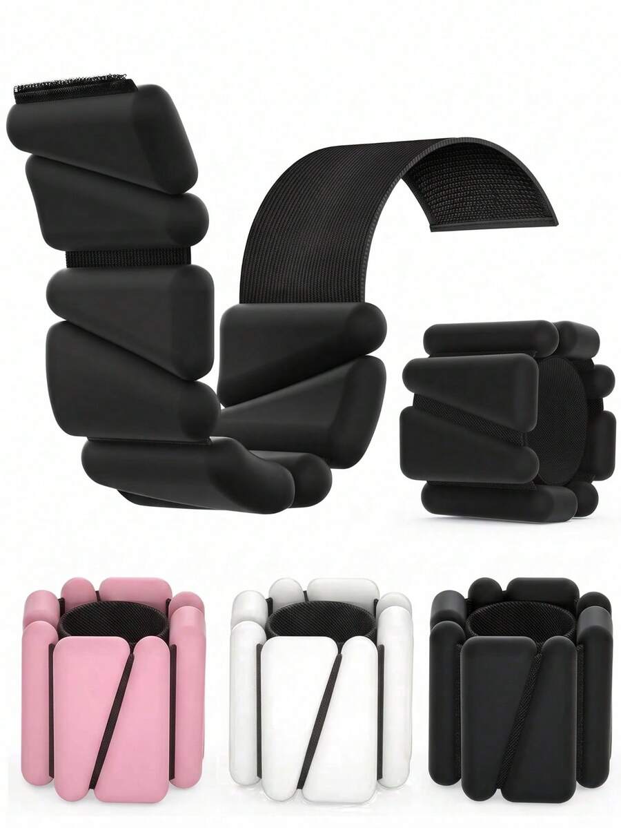 1/2pcs Adjustable Waterproof Silicone Wrist & Ankle Weights, (1/2/3lbs) Portable Leg & Wrist Strength Training Equipment